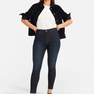 NWOT Everlane Jeans Curvy High Rise Skinny Dark Wash Denim Size 28 Womens